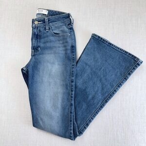 Hollister‎ High Rise Flare Jeans Womens W27 Long Blue Stretch Denim 34 Inseam